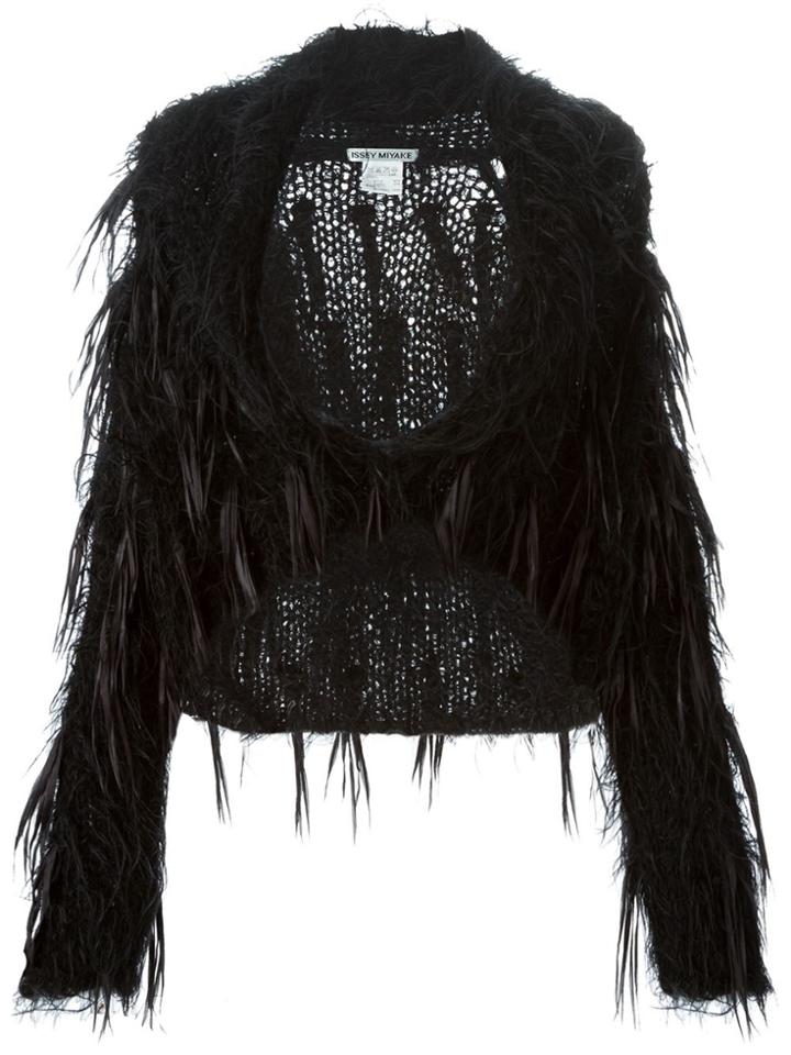 Issey Miyake Vintage Shaggy Cardigan - Black