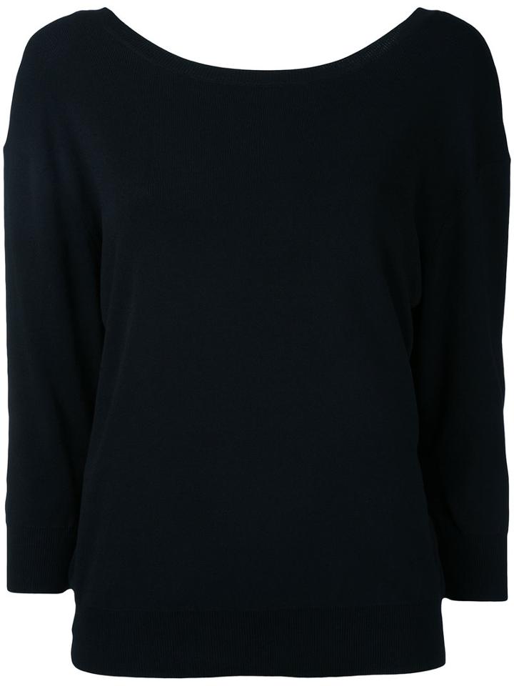 Le Ciel Bleu - Soubari 2way Knit Top - Women - Polyester/rayon - 36, Black, Polyester/rayon