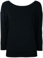 Le Ciel Bleu - Soubari 2way Knit Top - Women - Polyester/rayon - 36, Black, Polyester/rayon