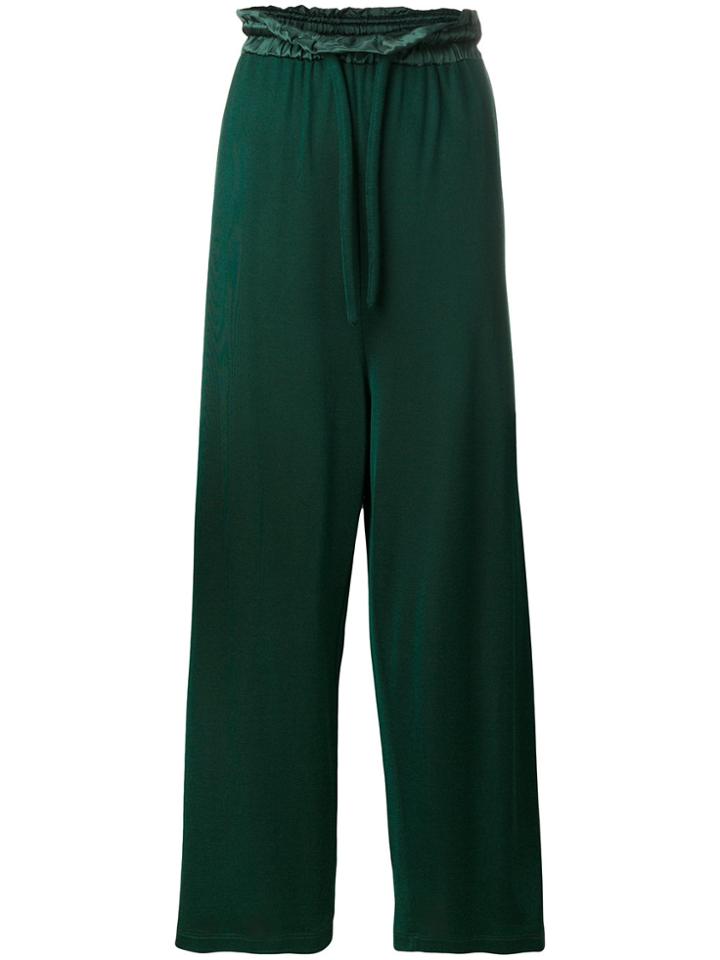 Mm6 Maison Margiela Wide Leg Trousers - Green
