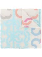 Essentiel Antwerp Long Patterned Scarf - Blue