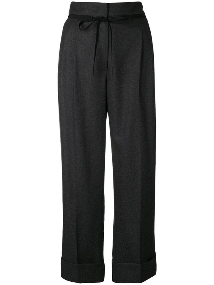 Giorgio Armani High Waisted Tailored Trousers - Grey