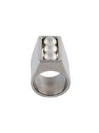 Chanel Pre-owned Pearl Embellished Ring - Grey