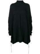 Dusan Roll-neck Oversized Sweater - Black