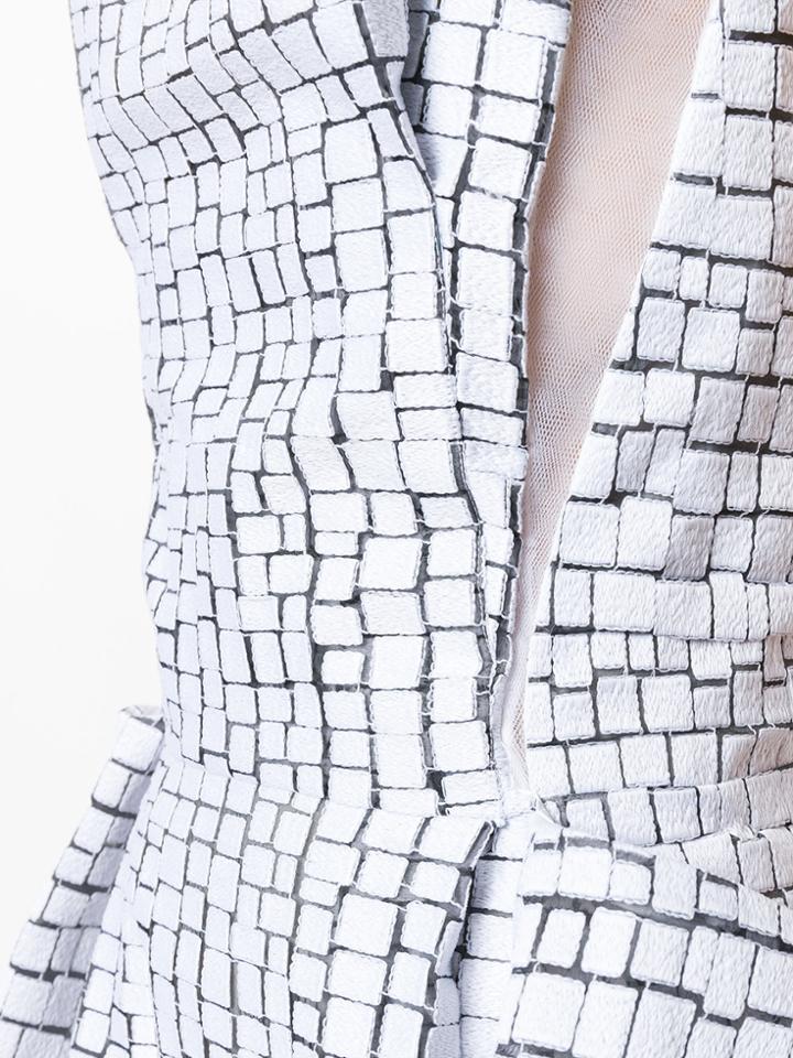 Maticevski Mosaic Strapless Gown - White