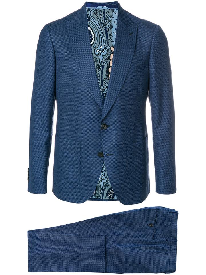 Etro Slim Fit Suit - Blue