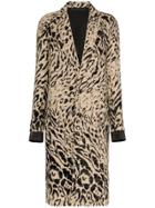 Haider Ackermann Animal Print Wool Coat - Black