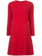Oscar De La Renta Drop Waist Dress - Red