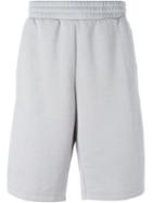T By Alexander Wang Jersey Basketball Shorts, Men's, Size: Medium, Grey, Cotton/polyester