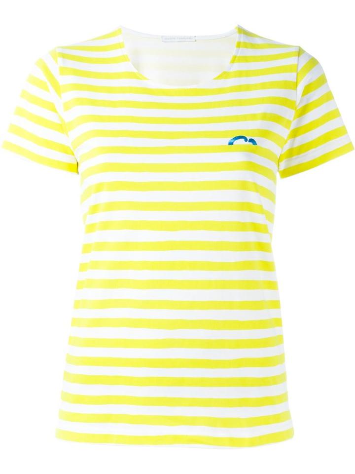 Société Anonyme Striped T-shirt, Women's, Size: M, Yellow/orange, Cotton