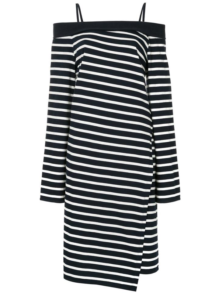 Goen.j Off-the-shoulder Jersey Wrap Dress - Blue
