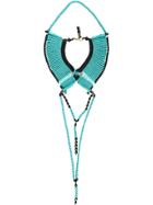 Afroditi Hera Beaded Woven Necklace - Blue