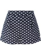 Diane Von Furstenberg Peace Palm Wide Leg Short Shorts