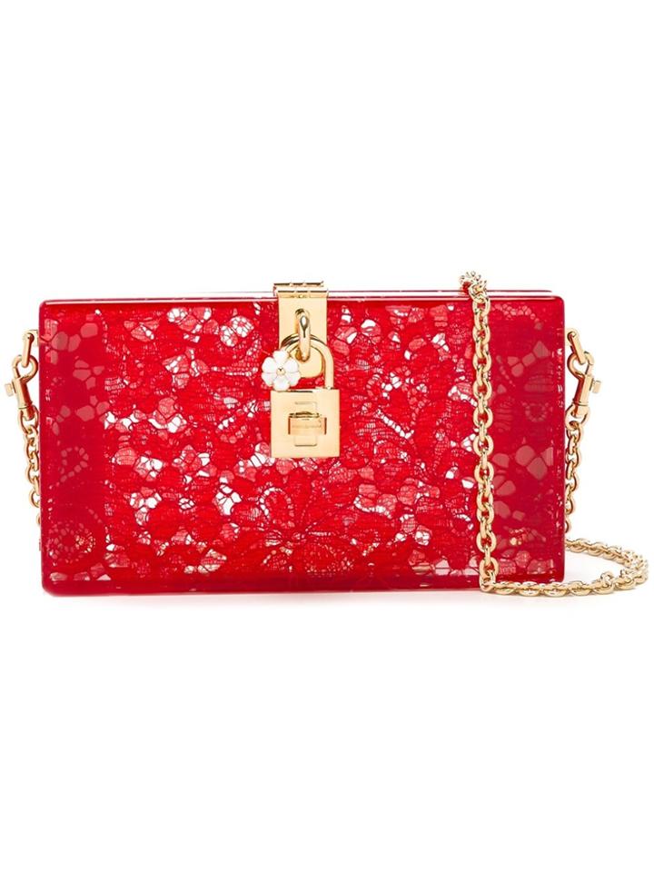 Dolce & Gabbana 'dolce' Box Clutch - Red