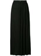 Ann Demeulemeester Gathered Front Straight Skirt, Women's, Size: 34, Black, Rayon