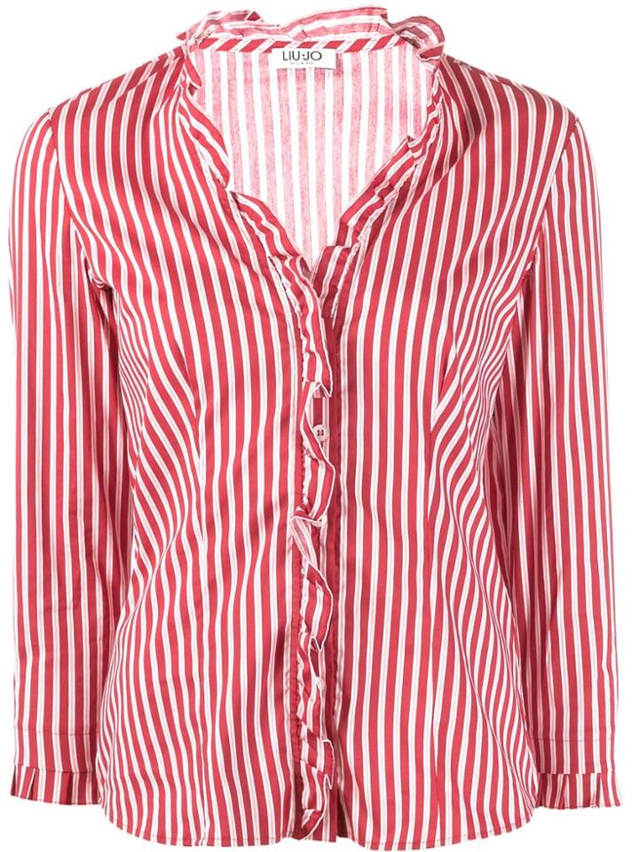 Liu Jo Stripe Fitted Blouse - Red