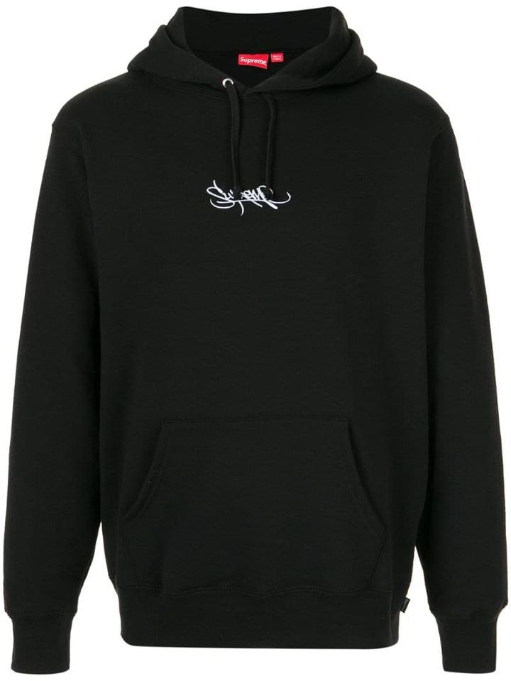Supreme Tag Logo Hoodie - Black
