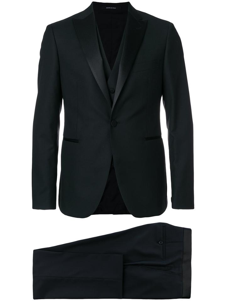 Tagliatore 110's Vest Suit - Black