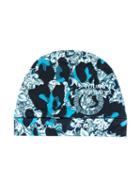 Young Versace Camouflage Baroque Print Hat, Boy's, Size: 42 Cm, Blue