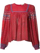 Ulla Johnson - Patterned Pleated Blouse - Women - Silk - 0, Red, Silk