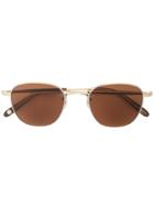 Garrett Leight World Square Frame Sunglasses - Antique Gold-khaki