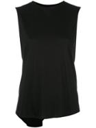 Mm6 Maison Margiela Draped Back Top, Size: Xs, Black, Polyester/viscose