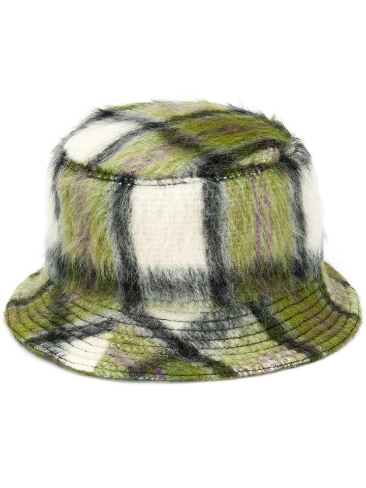Natasha Zinko Check Bucket Hat - Green