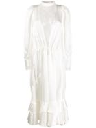 Almaz Floral Lace Detail Dress - White