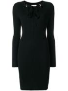 Michael Michael Kors Ribbed Fitted Dress - Black