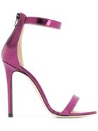 Marc Ellis Metallic Ankle Strap Sandals - Pink & Purple