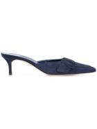 Manolo Blahnik Arale Mules - Blue