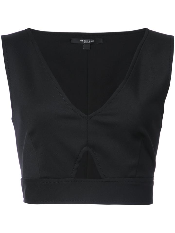 Derek Lam Cut-out Cropped Top - Black