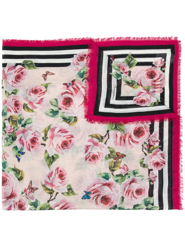 Dolce & Gabbana Printed Scarf - Pink & Purple