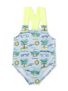 Stella Mccartney Kids Whale Print Swimsuit, Infant Girl's, Size: 9 Mth, Blue