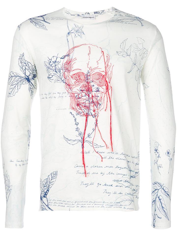 Alexander Mcqueen Explorer Intarsia Jumper - White