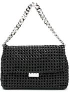 Stella Mccartney 'becks' Weaved Shoulder Bag, Women's, Black