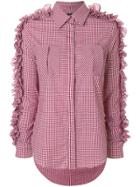 Katya Dobryakova Gingham Embellished Shirt - Red