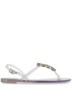 Casadei Jelly Embellished Sandals - White