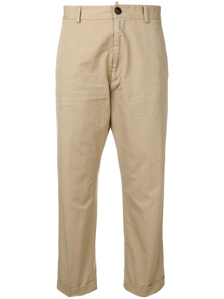 Dsquared2 High-waisted Chino Trousers - Neutrals