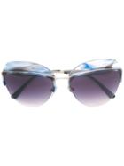 Giorgio Armani Oval Sunglasses - Pink & Purple