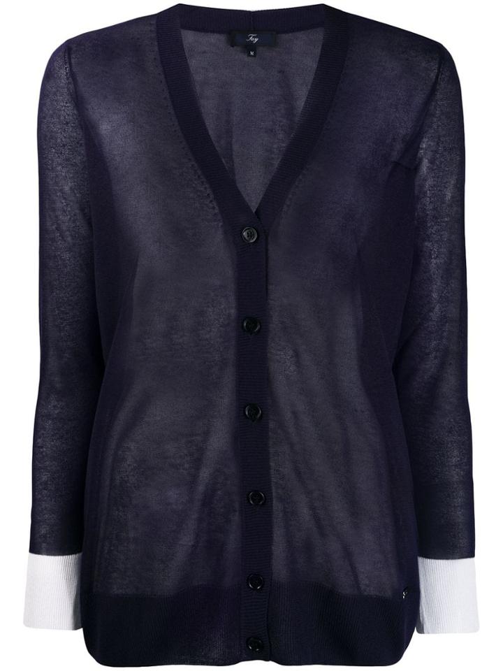 Fay Sheer Cardigan - Blue