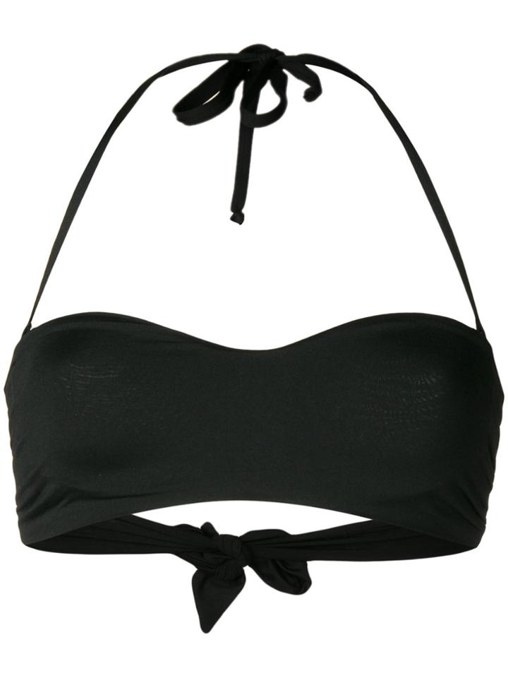 Fisico Halterneck Bandeau Bikini Top - Black