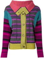 Loewe - Striped Patchwork Cardigan - Women - Cotton/polyamide/wool - Xs, Cotton/polyamide/wool