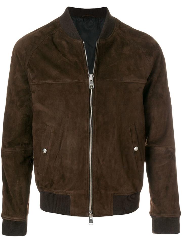 Ami Alexandre Mattiussi Zipped Jacket With Ribbed Collar And Waist -