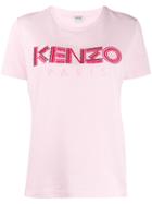 Kenzo Embroidered Logo T-shirt - Pink