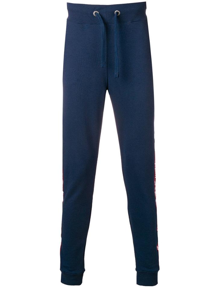 Alpha Industries Side Stripe Track Trousers - Blue