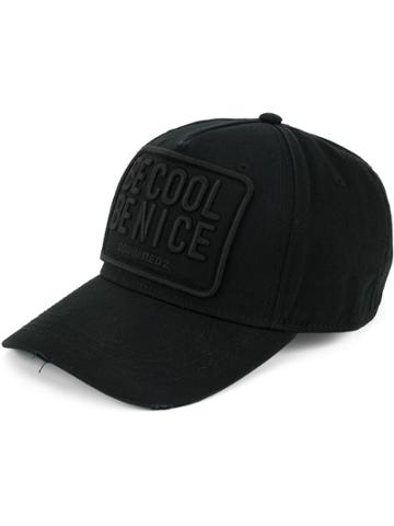 Dsquared2 Be Cool Be Nice Baseball Cap - Black