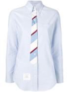 Thom Browne Trompe L'oeil Bow Tie Oxford Shirt - Blue
