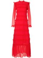 Rejina Pyo Frill Trim Maxi Dress - Red
