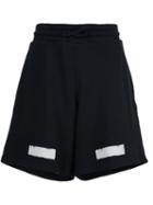 Off-white Stripe Print Sweat Shorts, Men's, Size: Large, Black, Cotton